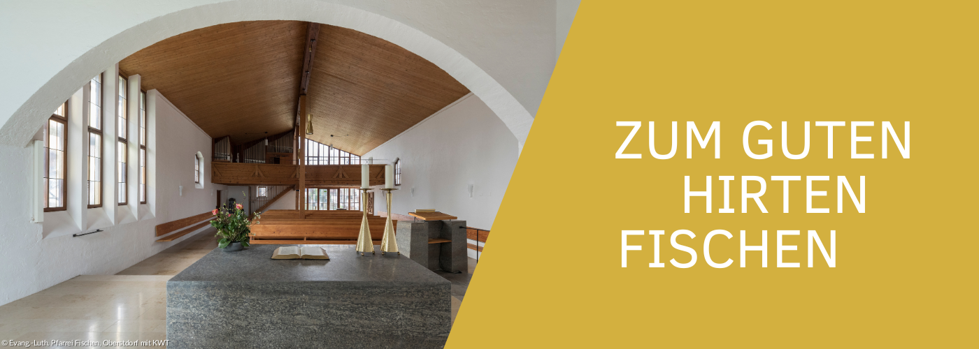 Blick in den Kirchenraum der Kirche Zum Guten Hirten in Fischen