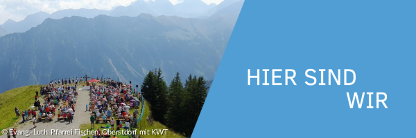 Berggottesdienst am Gipfel.